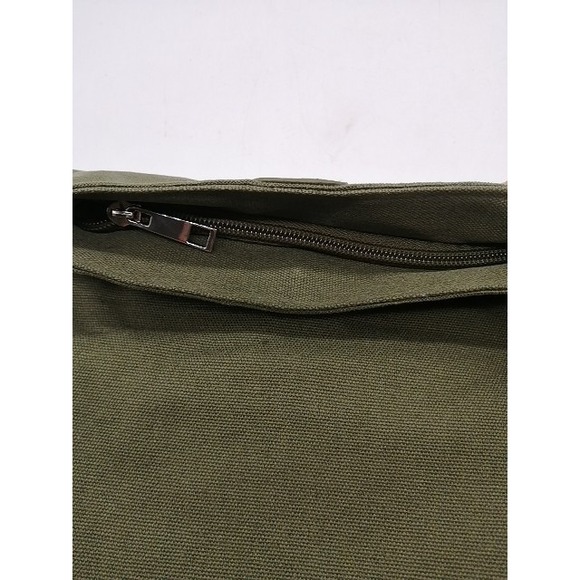 Womens Travel Bag Green Fabric XL 2 Piece Set Tote Shoulder Strap Zip Close NEW - Picture 10 of 10